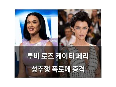 루비 로즈 케이티 페리 성추행 폭로에 충격