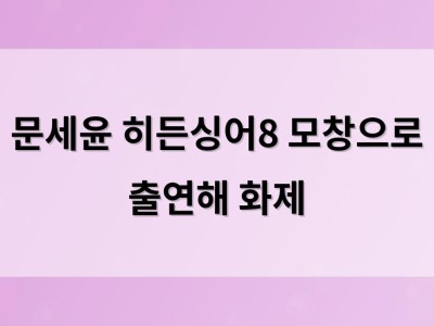 문세윤 히든싱어8 모창으로 출연해 화제