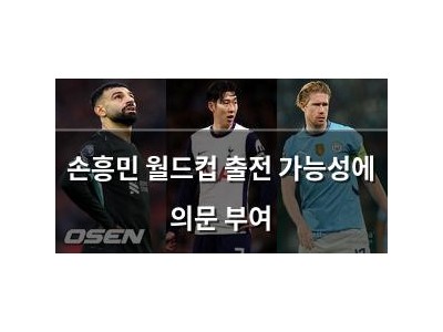 손흥민 월드컵 출전 가능성에 의문 부여