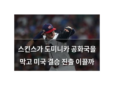 스킨스가 도미니카 공화국을 막고 미국 결승 진출 이끌까