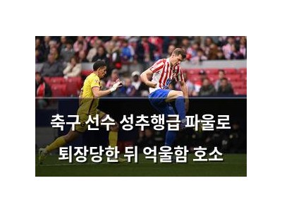 축구 선수 성추행급 파울로 퇴장당한 뒤 억울함 호소