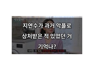 지연수가 과거 악플로 상처받은 적 있었던 거 기억나?