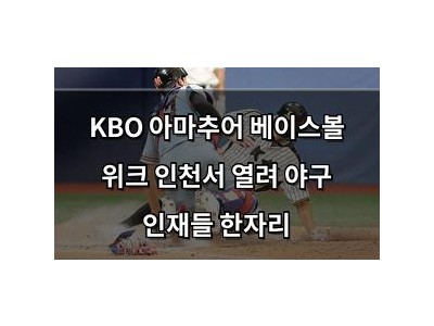KBO 아마추어 베이스볼 위크 인천서 열려 야구 인재들 한자리