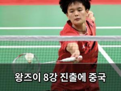 왕즈이 8강 진출에 중국 팬들 환호